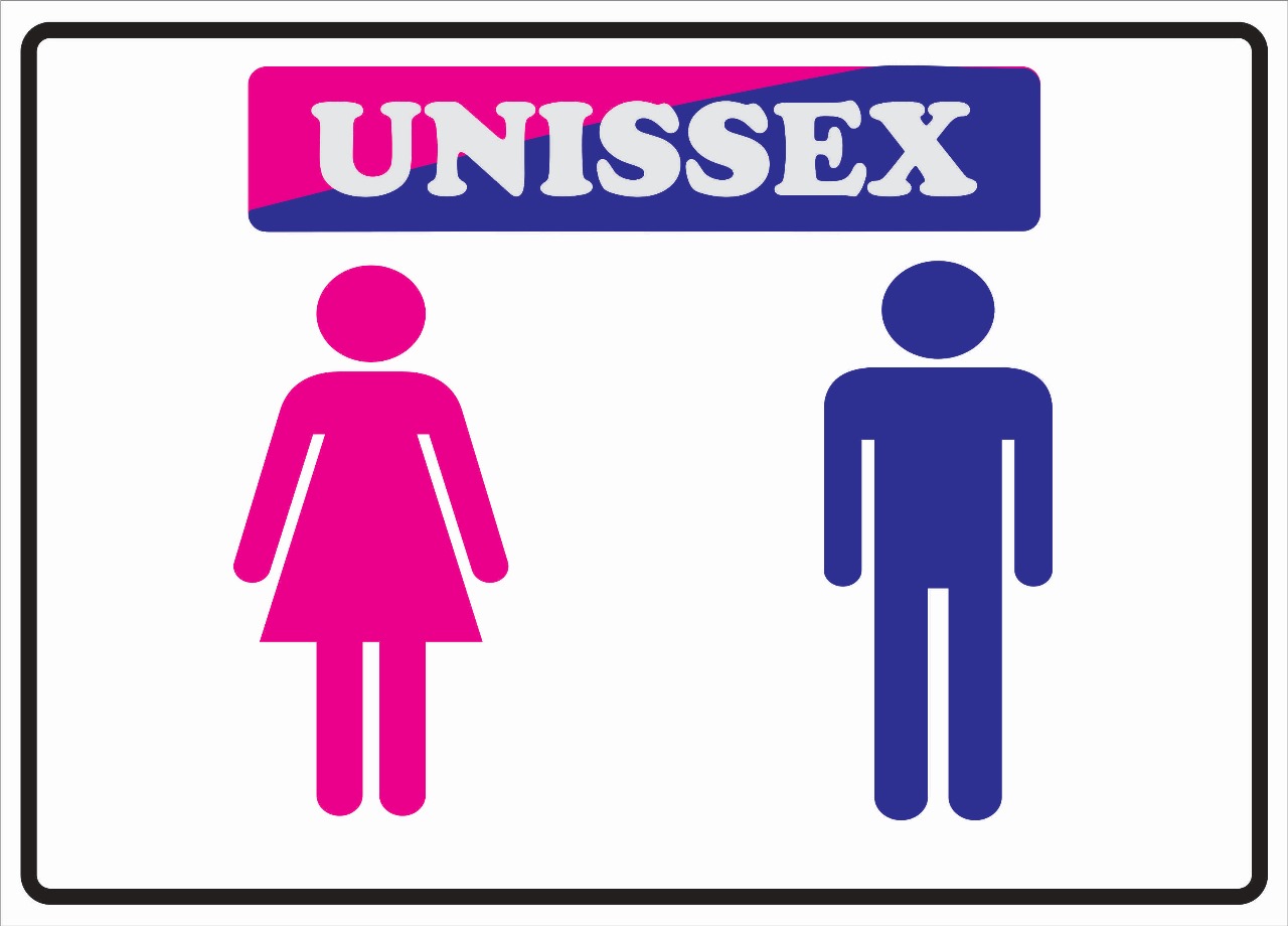 PLACA BANHEIRO UNISSEX 28CMx20CM PVC 3MM