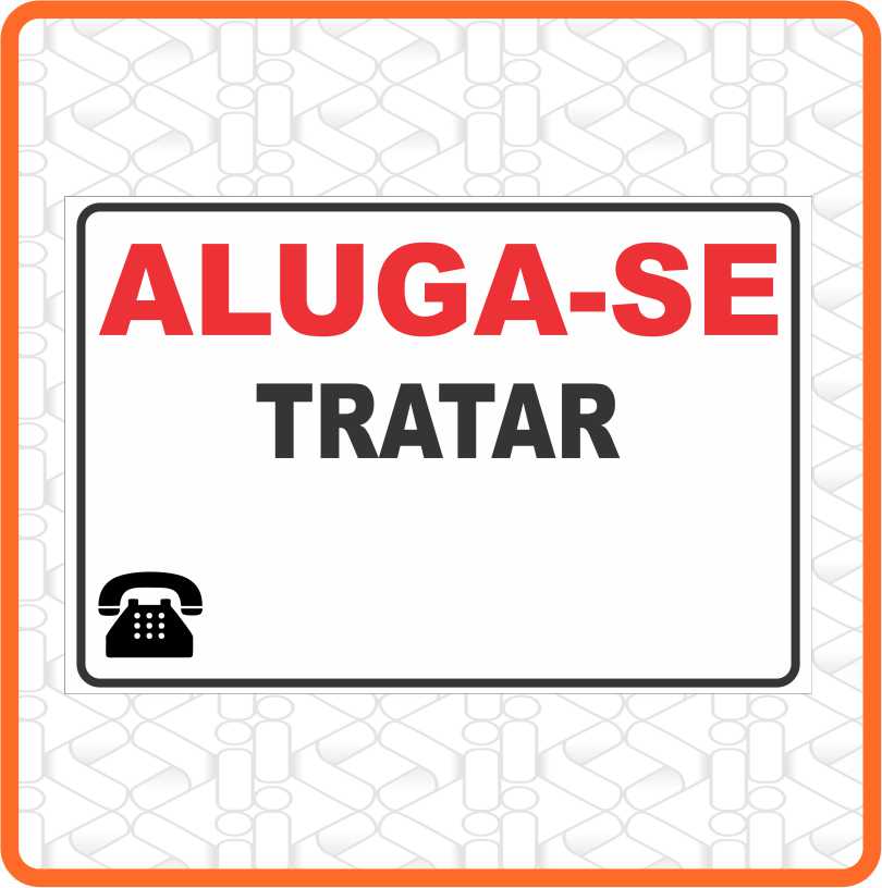 PLACA ALUGA-SE 30CMX20CM PVC 3MM