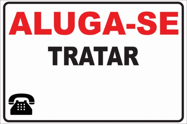 PLACA ALUGA-SE 30CMX20CM PVC 3MM