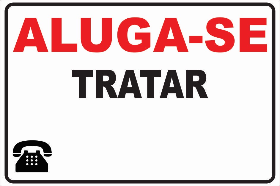 PLACA ALUGA-SE 30CMX20CM PVC 3MM
