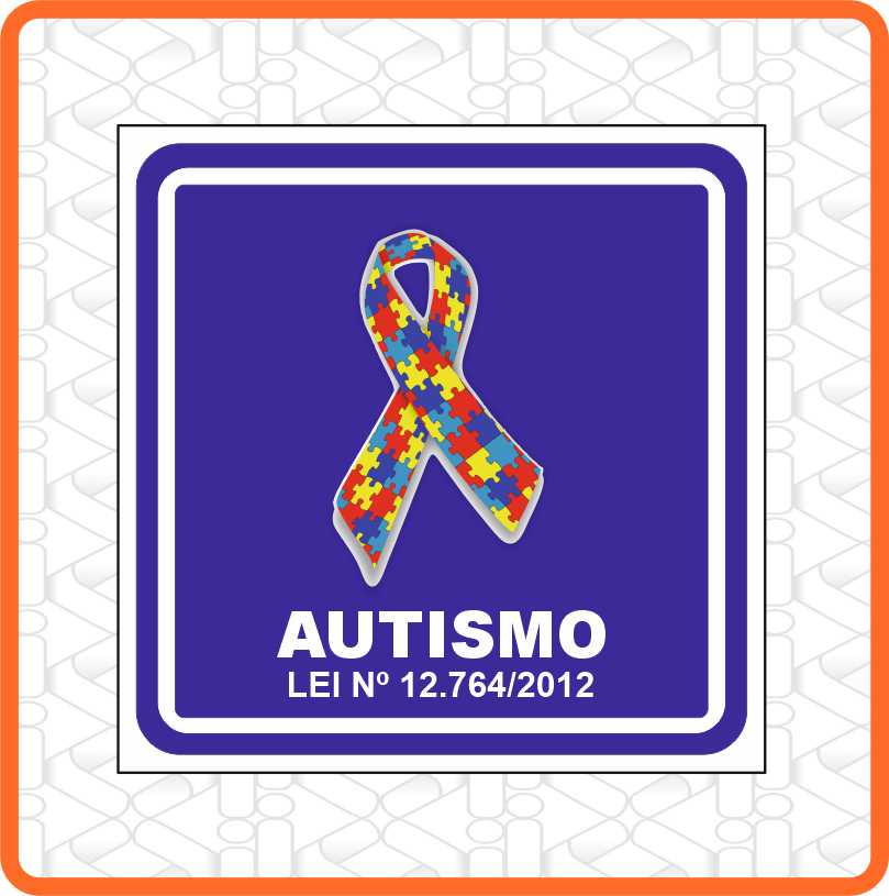 Adesivo Simbolo Autista Para Carro Pcd LEI 12.764 (15cm x 15cm) Pacote c/5 unidades
