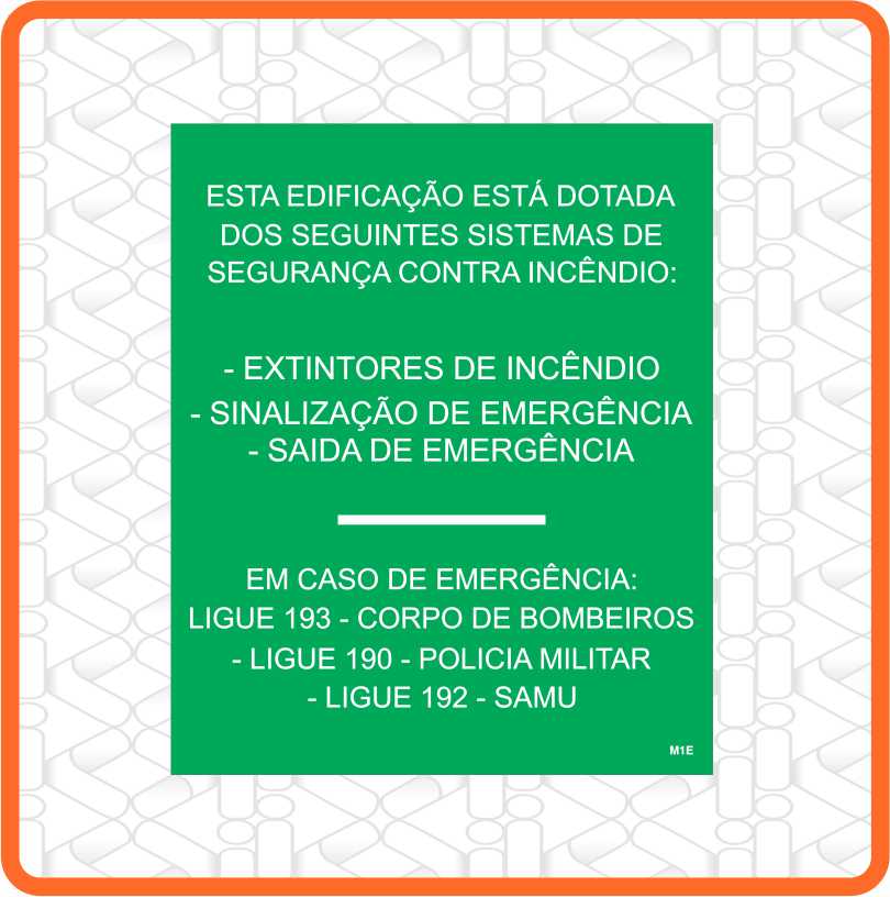 Placa Edificação M1E (23,5cm x 28,5cm)