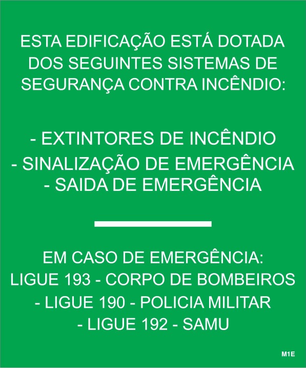 PLACA EDIFICAÇÃO M1E  (23,5CMX28,5CM)  POLIONDA