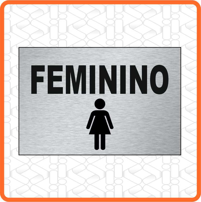 PLACA BANHEIRO FEMININO VERMELHO/BRANCO 20CM X 30CM PVC 3MM - Imagem 2
